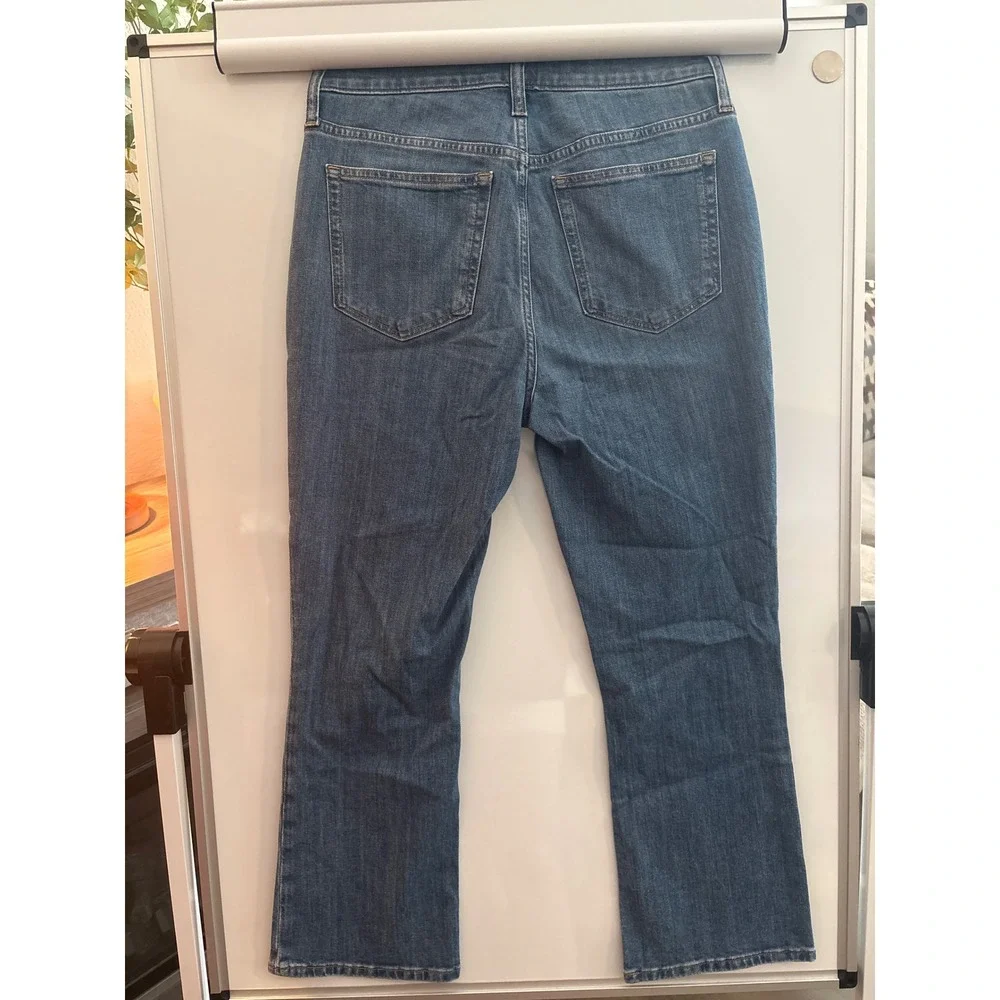 J.Crew Mid-Rise Flare Crop Jeans Womens 28 Blue Medium Wash Denim Pants